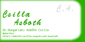 csilla asboth business card